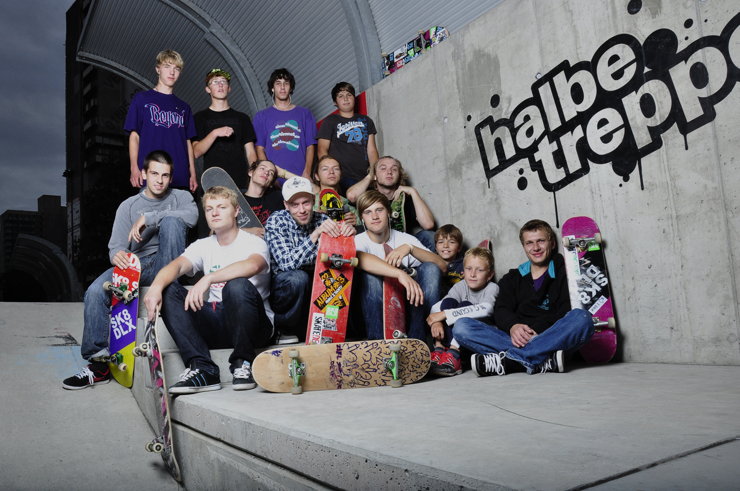 bild einiger skater