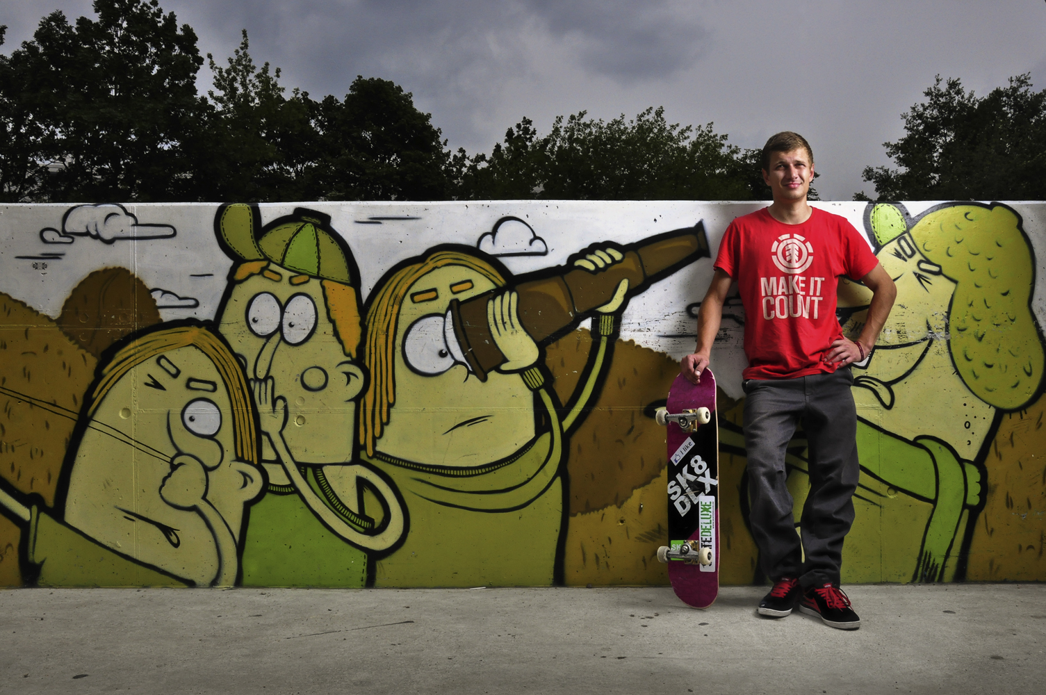 bild einiger skater