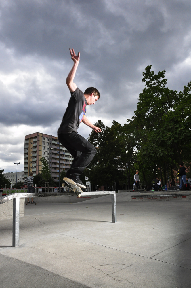 bild eines fahrenden skaters