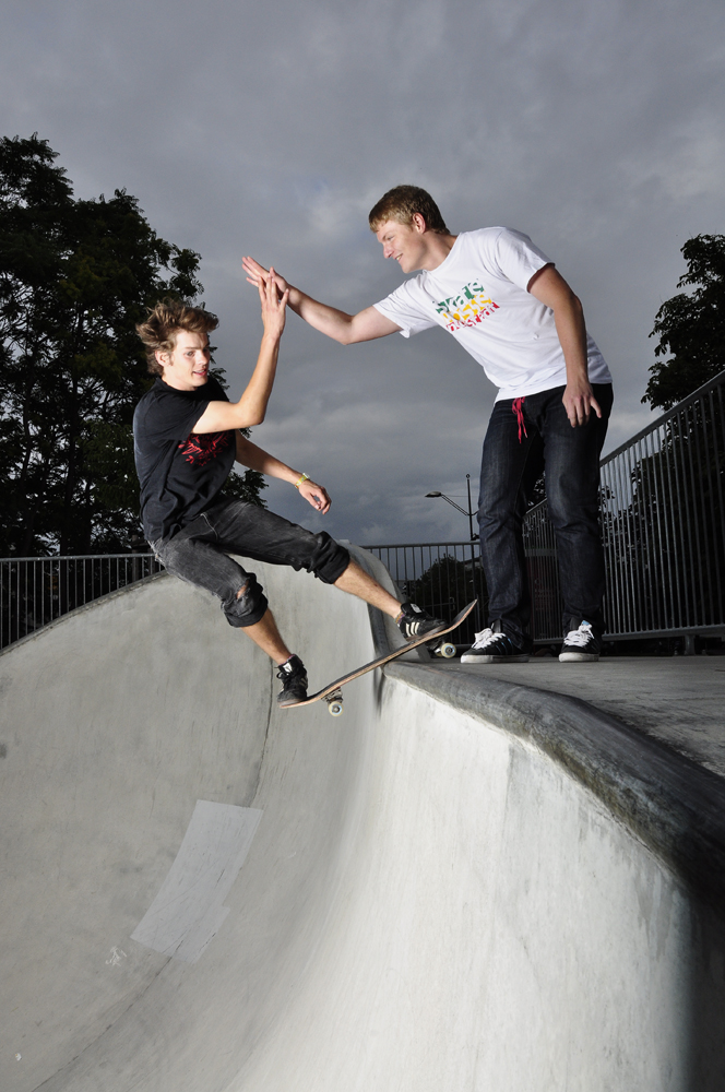 bild eines fahrenden skaters